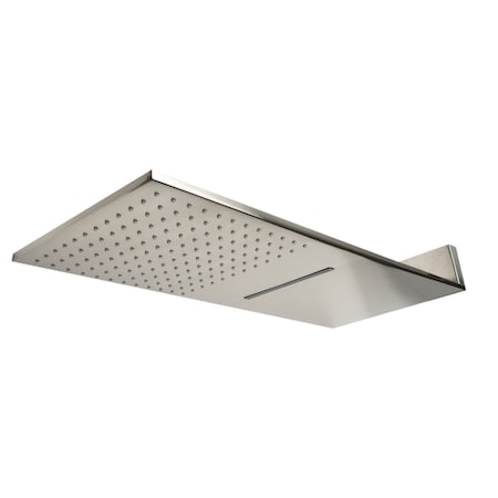 Alfi Brand Brushed Nickel 10" Wall-Mount Square Waterfall Rain Shower Head RAIN10SW-BN